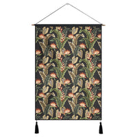 Hawaii Tropical Floral Vintage Strelitzia Flower Banana Leaves Hanging Poster - AH- Hanging Poster 43 x 65 cm Cotton And Linen - Polynesian Pride