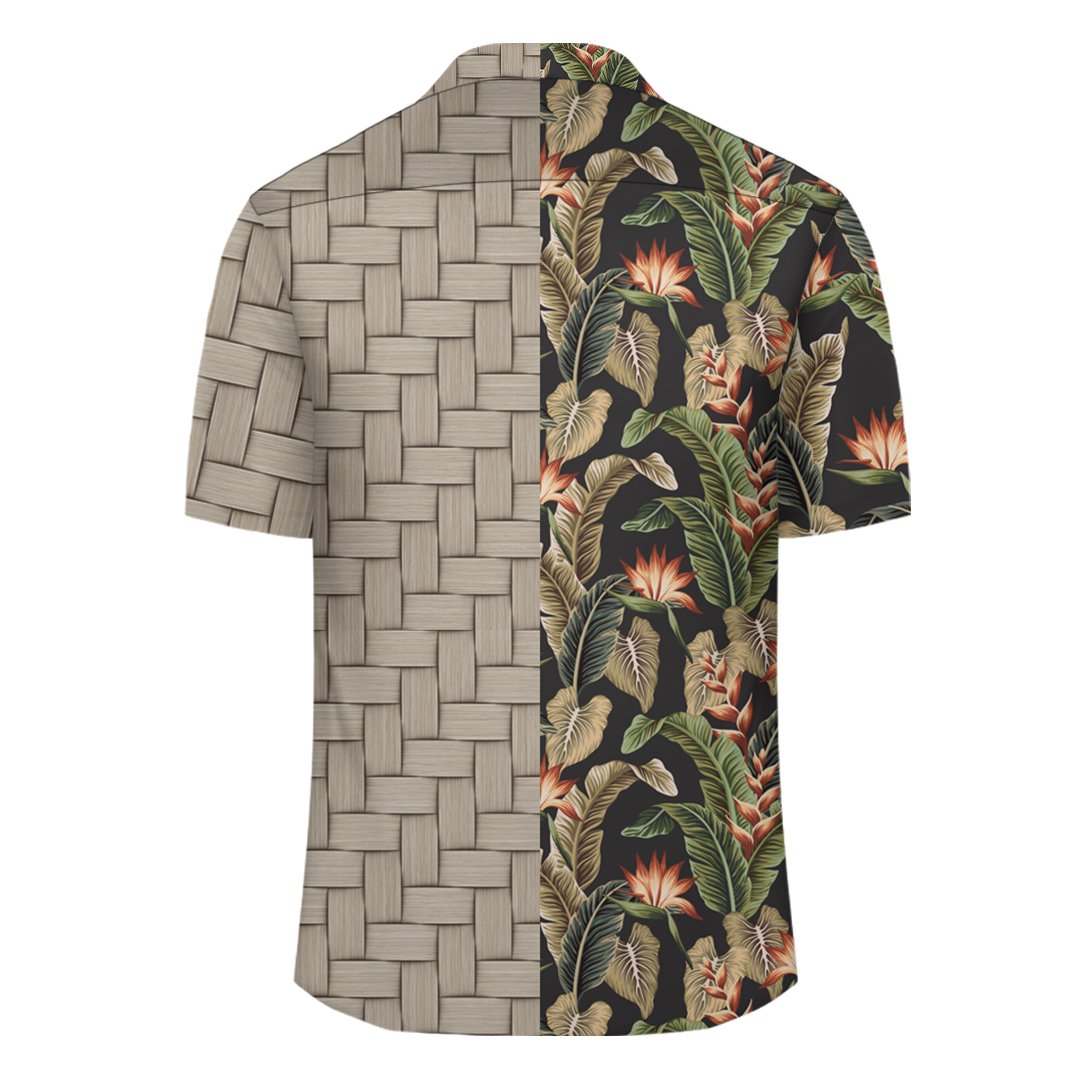 Hawaii Tropical Floral Vintage Strelitzia Flower Banana Leaves Lauhala Moiety Hawaiian Shirt - Polynesian Pride