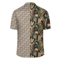 Hawaii Tropical Floral Vintage Strelitzia Flower Banana Leaves Lauhala Moiety Hawaiian Shirt - Polynesian Pride