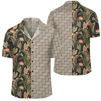 Hawaii Tropical Floral Vintage Strelitzia Flower Banana Leaves Lauhala Moiety Hawaiian Shirt Unisex Art - Polynesian Pride
