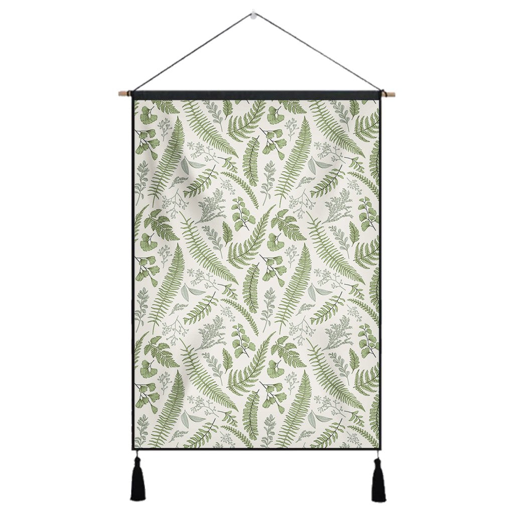 Hawaii Tropical Green Pattern Hanging Poster - AH- Hanging Poster 43 x 65 cm Cotton And Linen - Polynesian Pride
