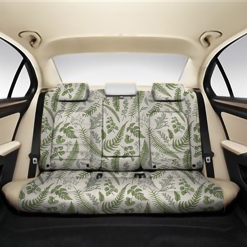 Hawaii Tropical Green Pattern Back Seat Cover One Size Black Back Car Seat Covers - Polynesian Pride