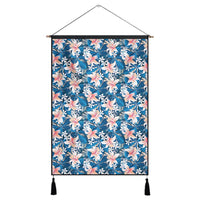 Hawaii Tropical Hibiscus Blue Hanging Poster - AH- Hanging Poster 43 x 65 cm Cotton And Linen - Polynesian Pride