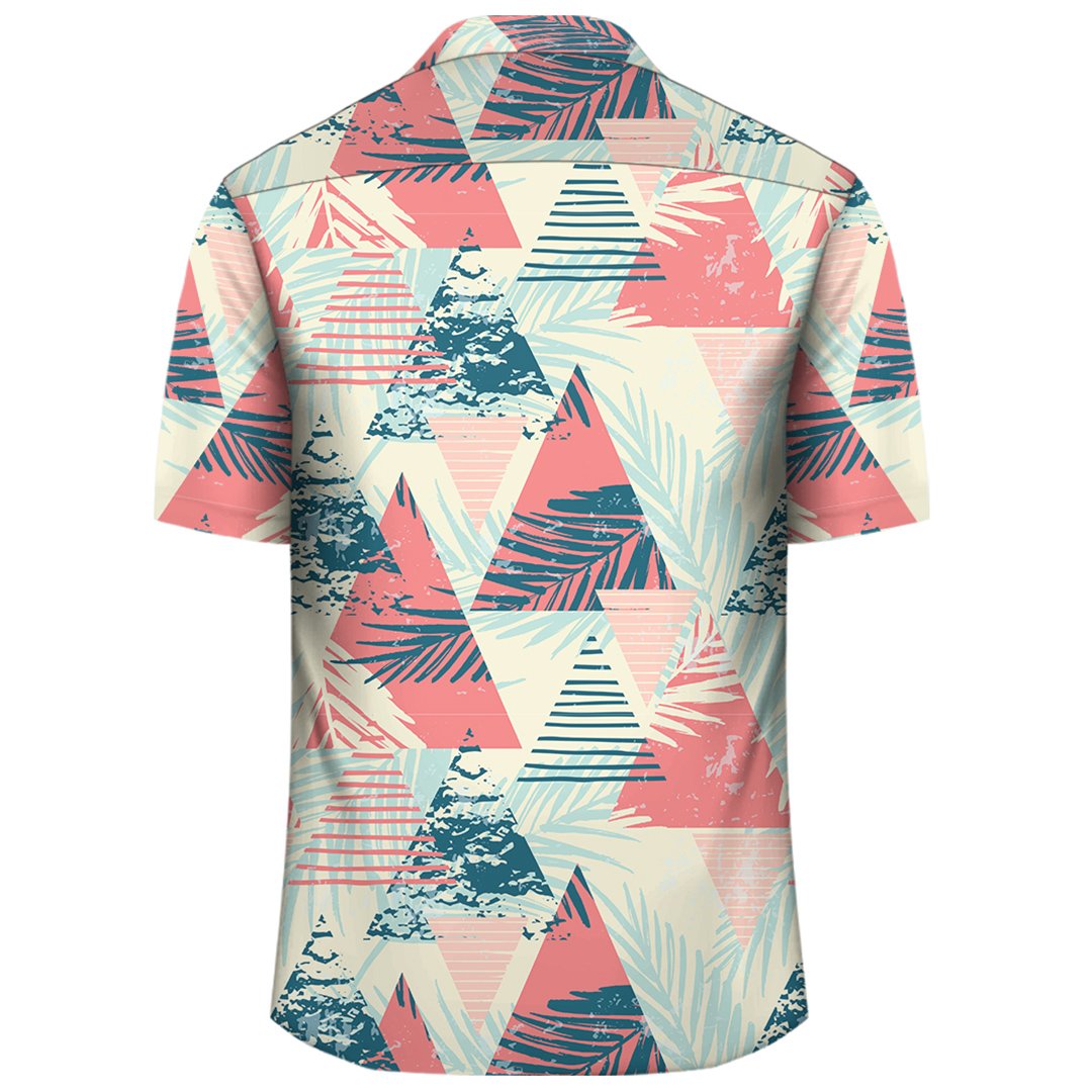 Hawaii Tropical Leaf Triangle Pattern Hawaiian Shirt - Polynesian Pride