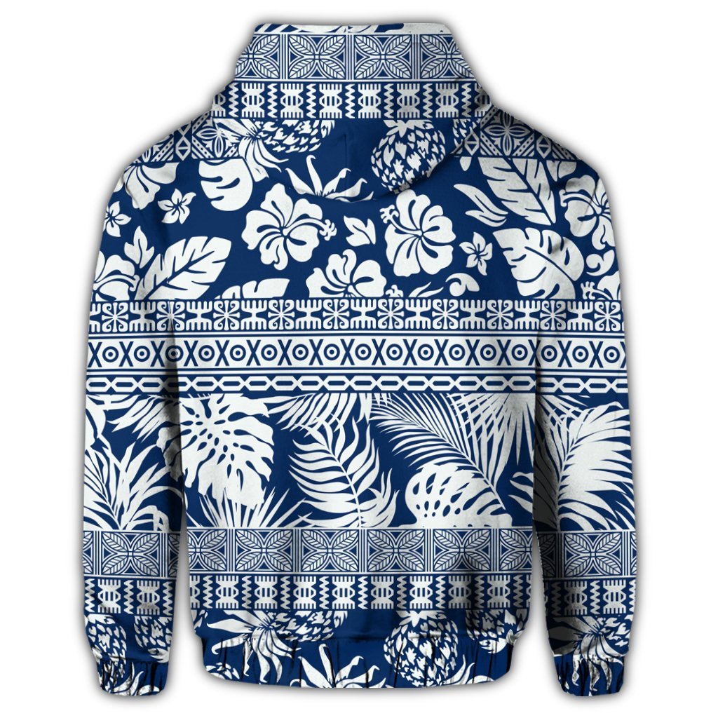 Hawaii Tropical Pattern Zip Hoodie - Polynesian Pride