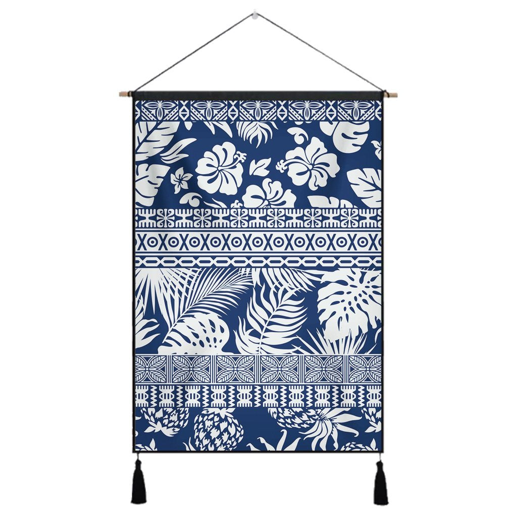 Hawaii Tropical Pattern Hanging Poster - AH Hanging Poster Cotton And Linen - Polynesian Pride