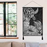 Hawaii Turtle Hanging Poster Polynesian Hibiscus Art Gray - AH - Polynesian Pride