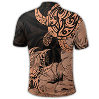 Hawaii Turtle Polo Shirt Polynesian Hibiscus Art Organe AH - Polynesian Pride