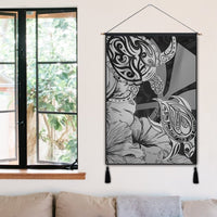 Hawaii Turtle Hanging Poster Polynesian Hibiscus Art Ver 2.0 Gray - AH - Polynesian Pride