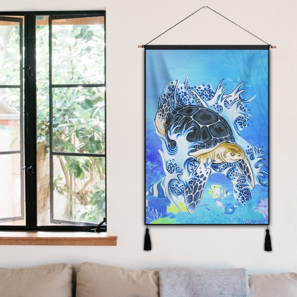 Hawaii Turtle Cool Hanging Poster - AH - Polynesian Pride