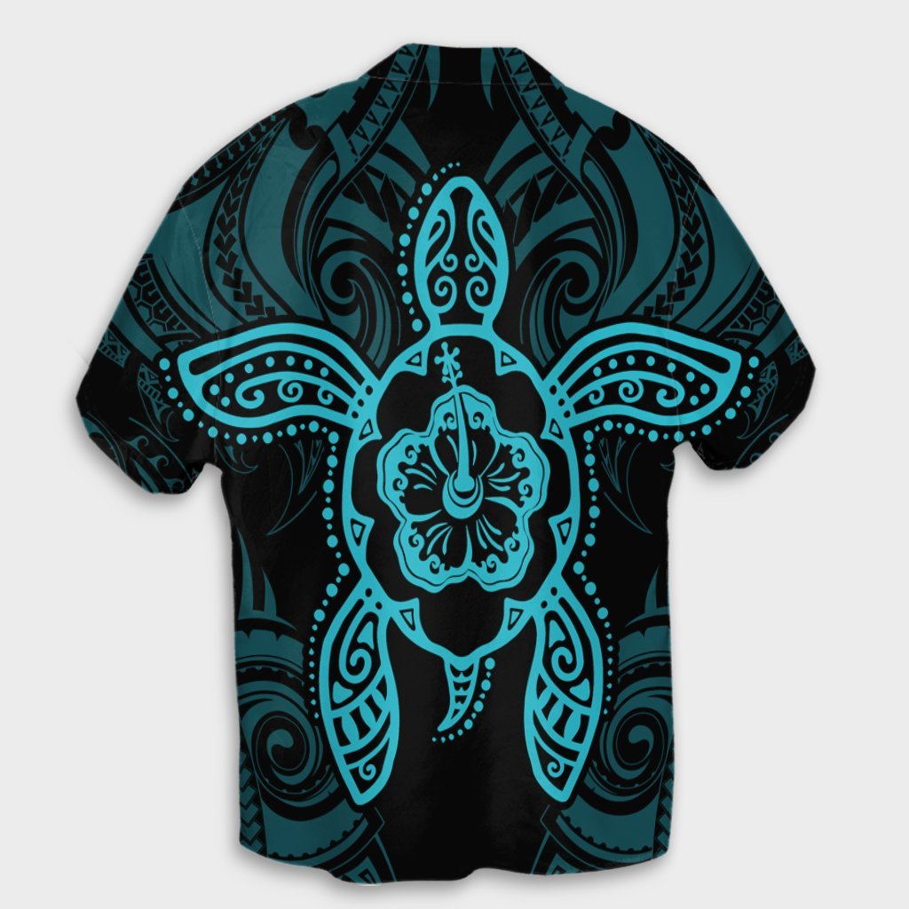 Hawaii Turtle Fixed Blue Hawaiian Shirt AH - Polynesian Pride