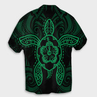 Hawaii Turtle Fixed Green Hawaiian Shirt AH - Polynesian Pride