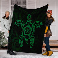 Hawaii Turtle Fixed Green Premium Blankets AH - Polynesian Pride