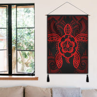 Hawaii Turtle Fixed Red Hanging Poster AH - Polynesian Pride