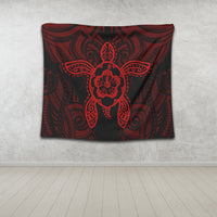 Hawaii Turtle Fixed Red Tapestry AH - Polynesian Pride
