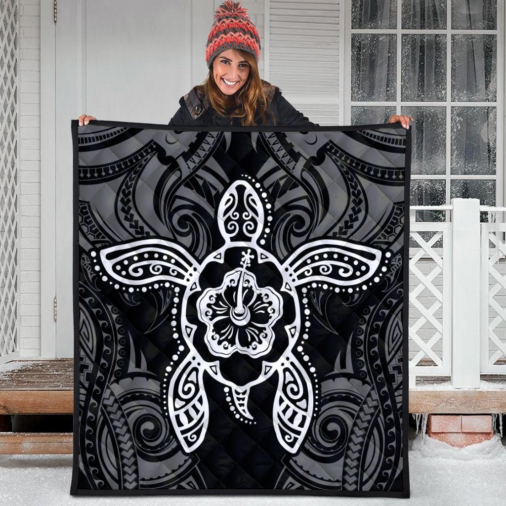 Hawaii Turtle Fixed White Premium Quilts AH - Polynesian Pride