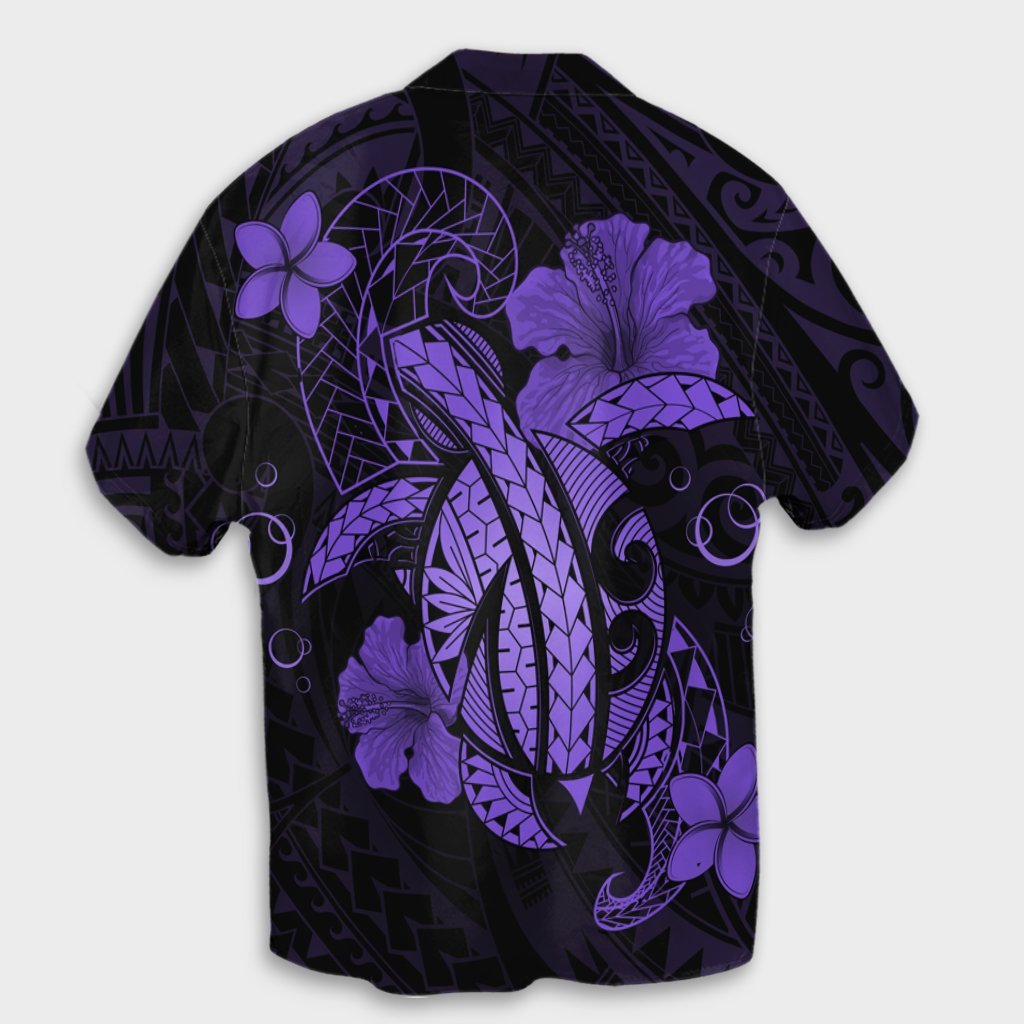 Hawaii Turtle Flower Polynesian Hawaiian Shirt - Purple - AH - Polynesian Pride