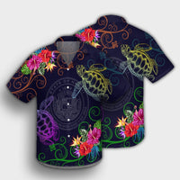 Hawaii Turtle Hibiscus Hawaiian Shirt - Day Style - AH - Polynesian Pride
