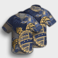Hawaii Turtle Hibiscus Gold Hawaiian Shirt - Kyn Style - AH - Polynesian Pride