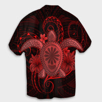 Hawaii Turtle Hibiscus Polynesian Hawaiian Shirt - Full Style - Red - AH - Polynesian Pride