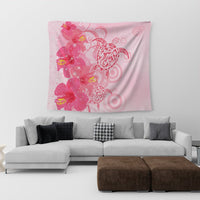 Hawaii Turtle Hibiscus Vintage Pink Tapestry - AH - Polynesian Pride