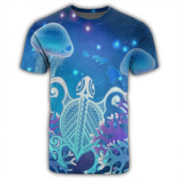 Hawaii Turtle Jellyfish Coral T Shirt Galaxy T Shirt - Polynesian Pride