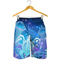 Hawaii Turtle Jellyfish Coral Men's Shorts Galaxy Men's Shorts - AH - Polynesian Pride