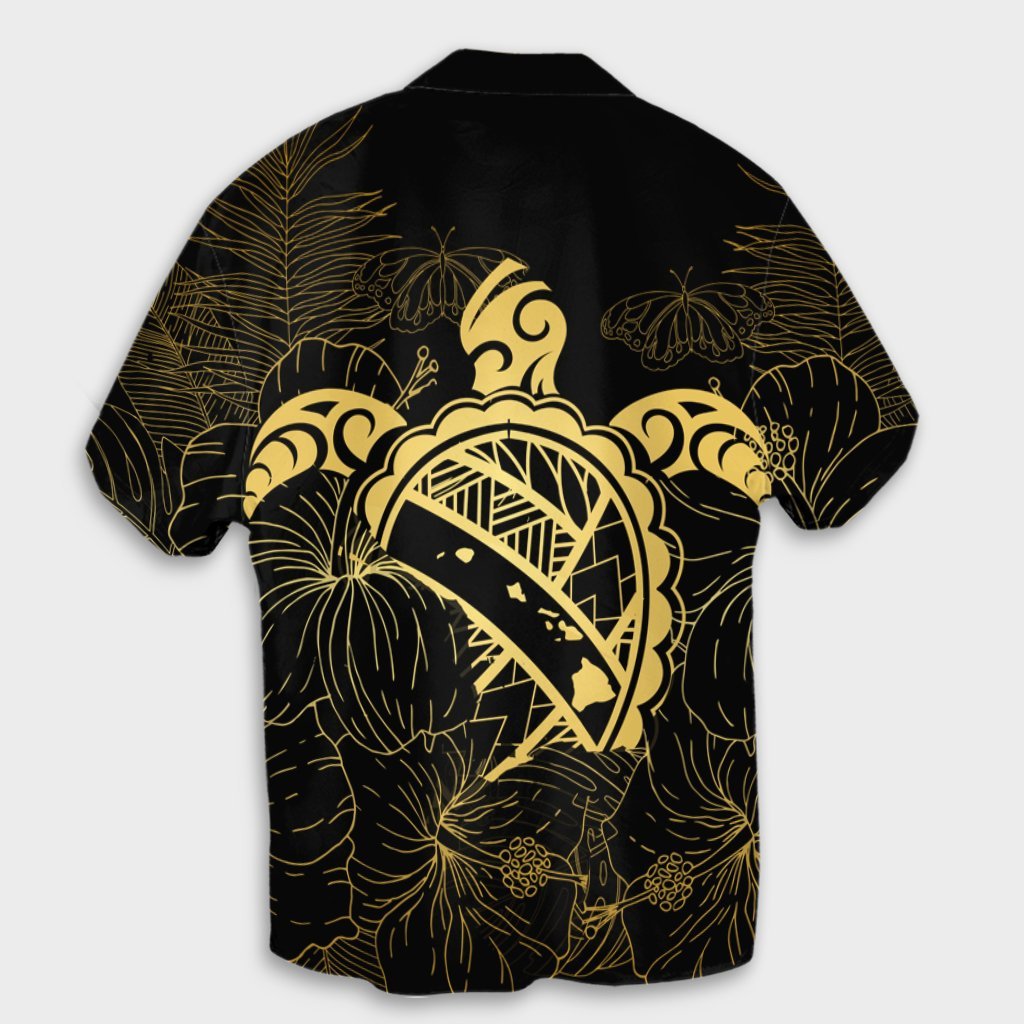Hawaii Turtle Kanaka Golden Hawaiian Shirt - AH - Polynesian Pride