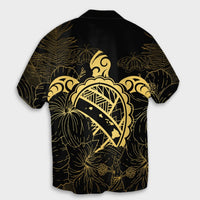 Hawaii Turtle Kanaka Golden Hawaiian Shirt - AH - Polynesian Pride