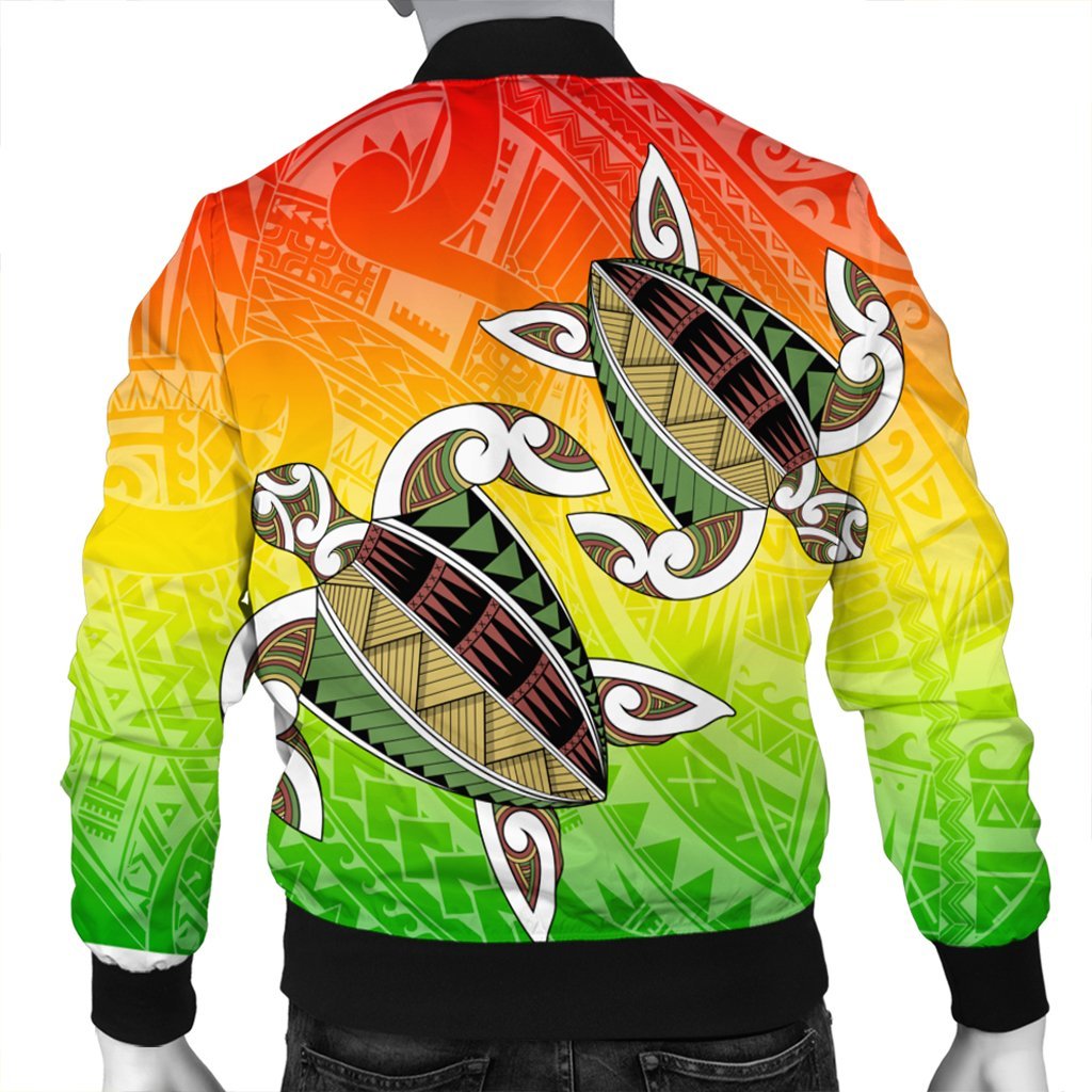 Hawaii Turtle Kanaka Maoli Bomber Jacket - AH - Polynesian Pride