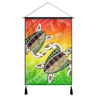 Hawaii Turtle Kanaka Maoli Hanging Poster - AH Hanging Poster Cotton And Linen - Polynesian Pride
