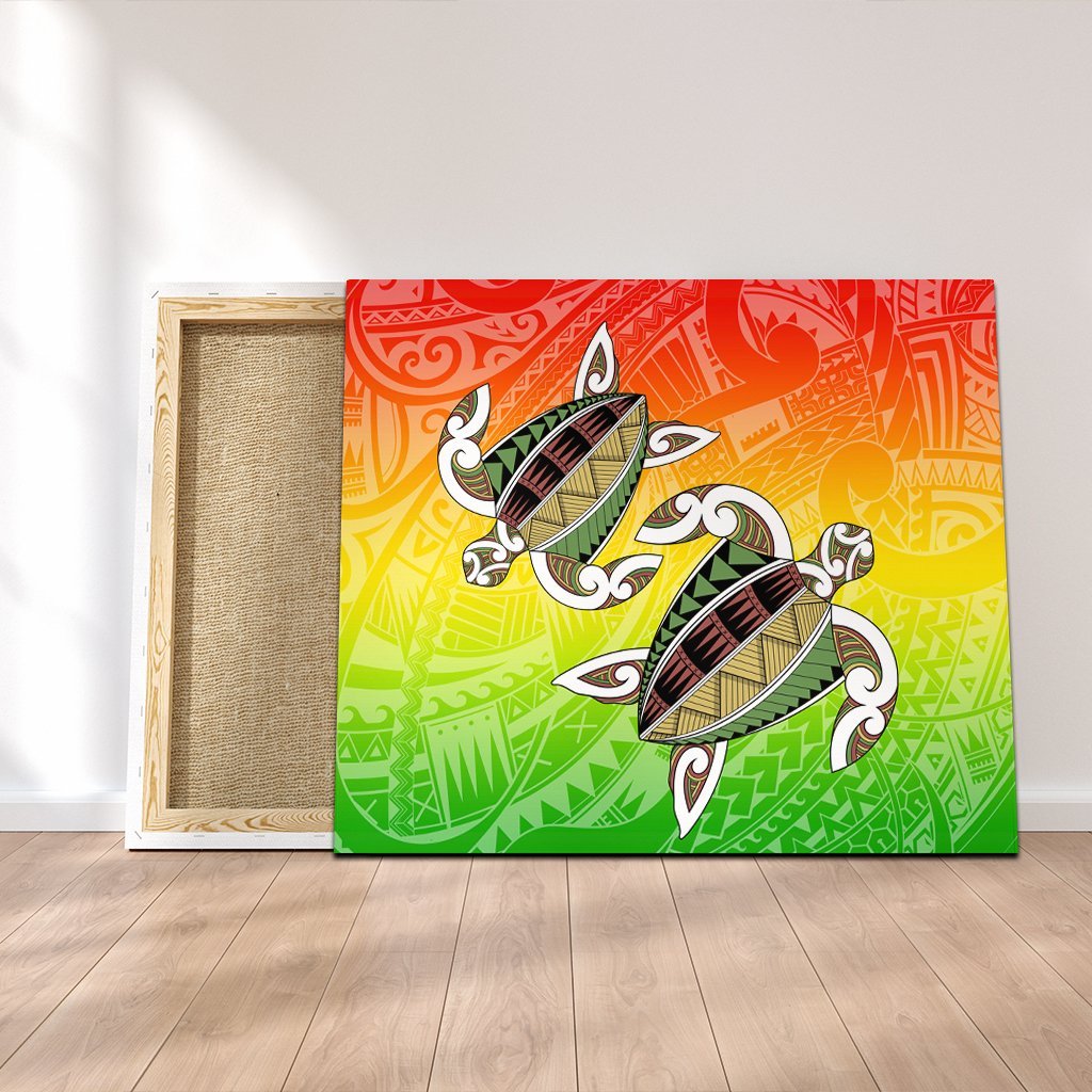Hawaii Turtle Kanaka Maoli Canvas - AH Canvas Poly-cotton - Polynesian Pride