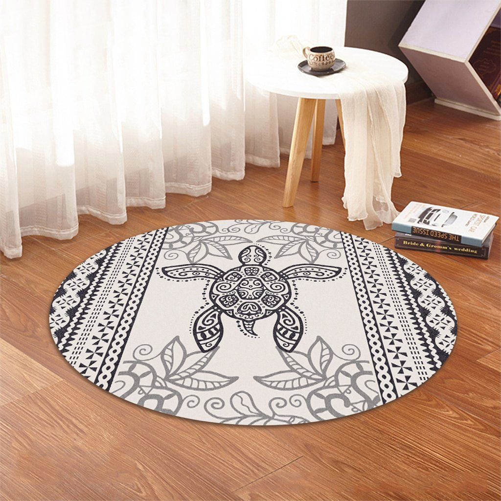 Hawaii Turtle Pattern Round Carpet - AH - Polynesian Pride