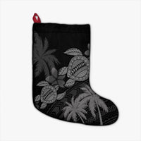 Hawaii Turtle Plumeria Coconut Tree Polynesian Christmas Stocking - Gray - AH Christmas Stocking 26 X 42 cm Black - Polynesian Pride