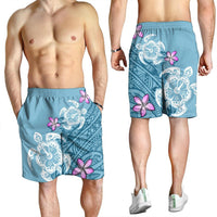 Hawaii Turtle Plumeria Polynesian Simple Men's Shorts - AH - Polynesian Pride