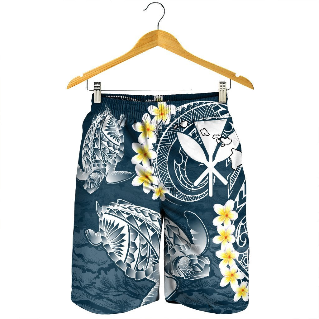 Hawaii Turtle Plumerian Polynesian Men's Shorts - Sease Style - AH - Polynesian Pride