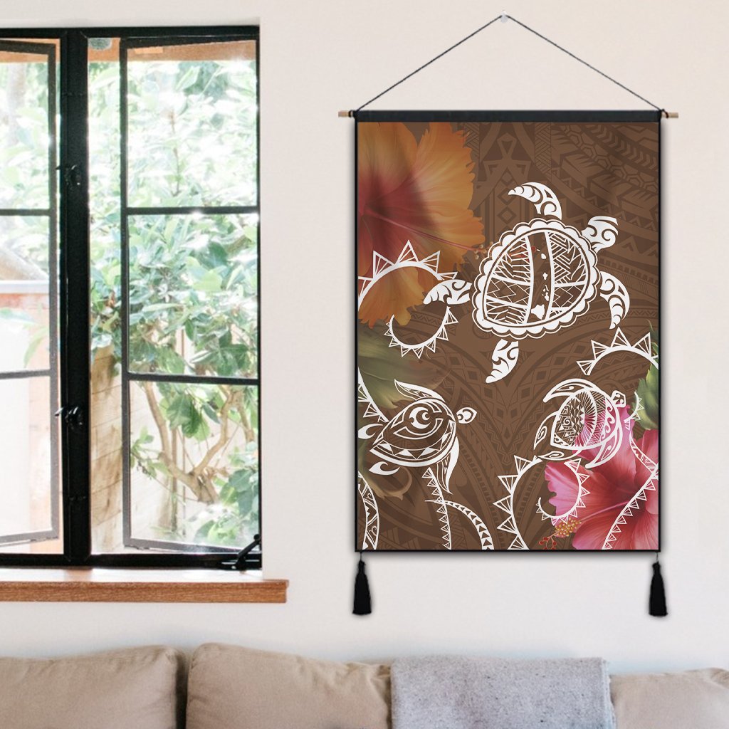 Hawaii Turtle Polynesian Hanging Poster - Herd Style - AH - Polynesian Pride