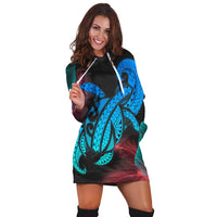 Hawaii Turtle Polynesian Tropical Hoodie Dress - Ghia Style - AH - Polynesian Pride