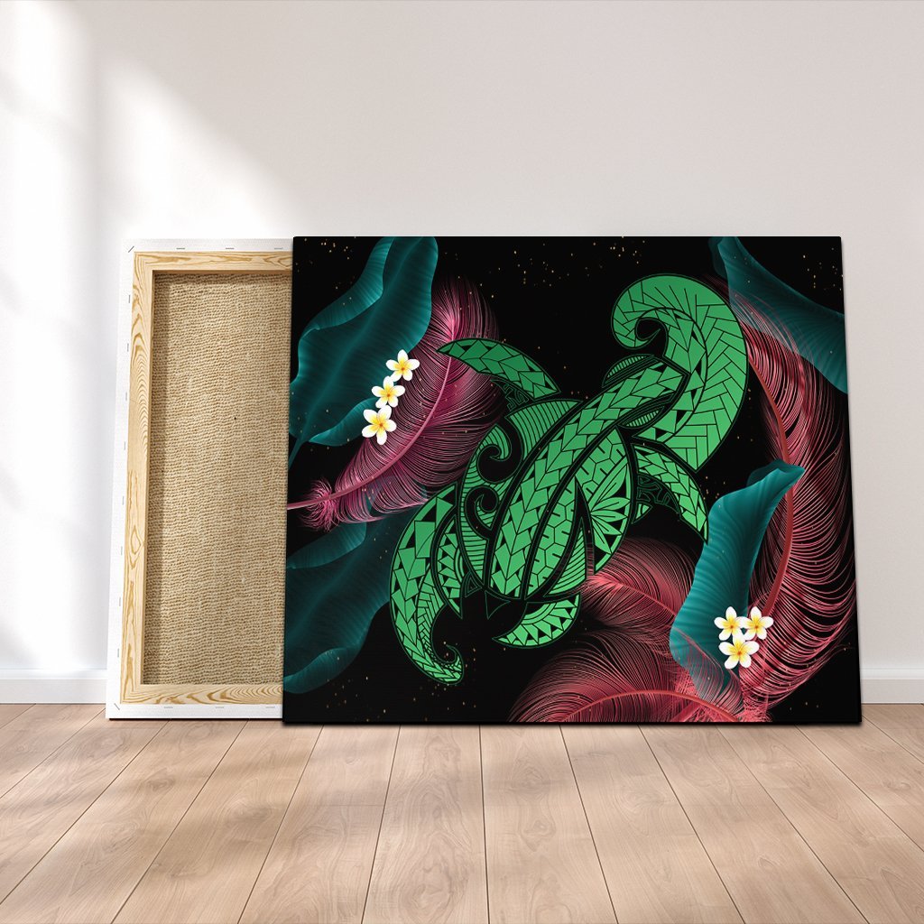 Hawaii Turtle Polynesian Tropical Canvas - Ghia Style Green - AH Canvas Poly-cotton - Polynesian Pride