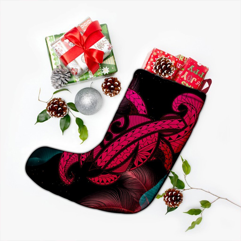 Hawaii Turtle Polynesian Tropical Christmas Stocking - Ghia Style Pink - AH - Polynesian Pride