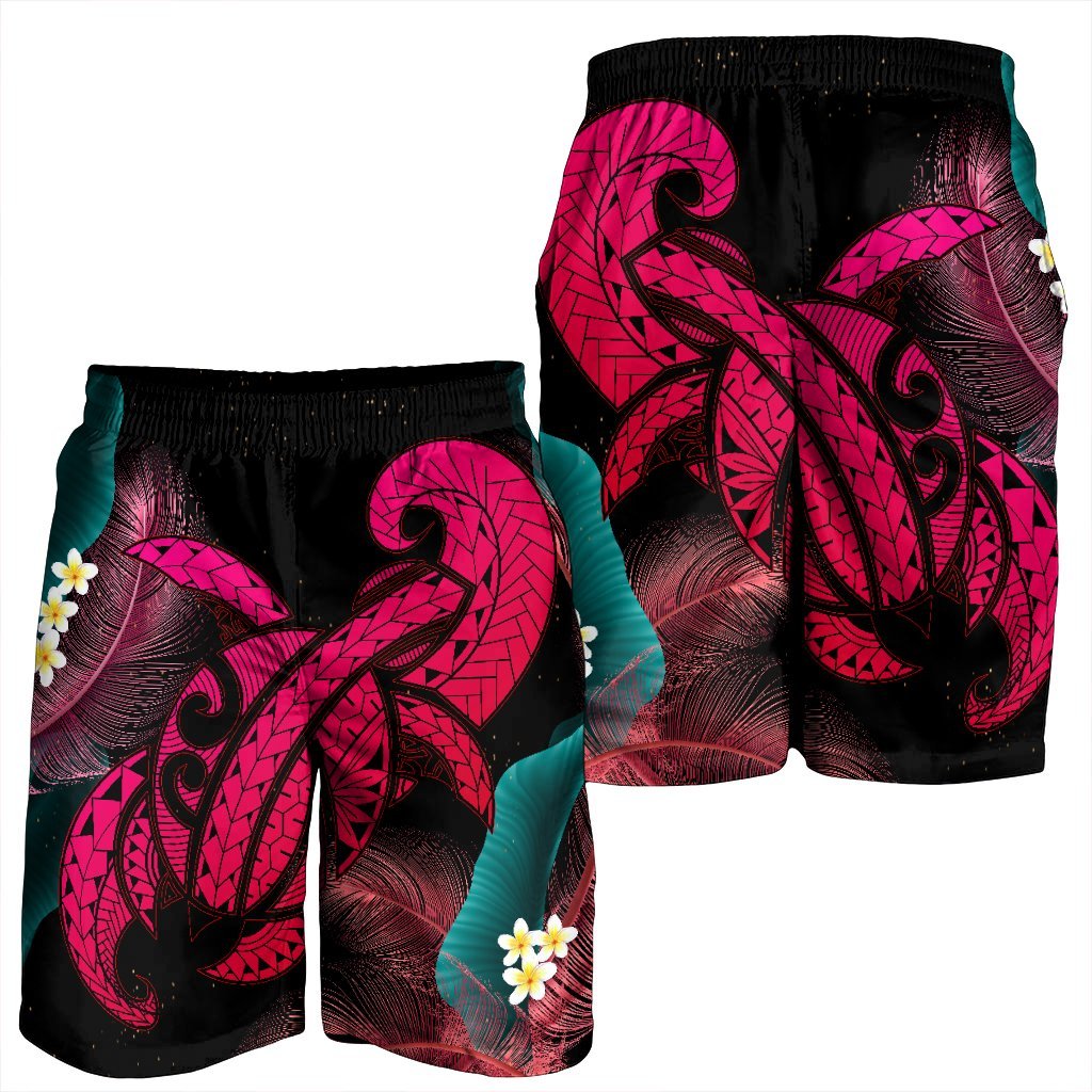 Hawaii Turtle Polynesian Tropical Men's Shorts - Ghia Style Pink - AH - Polynesian Pride