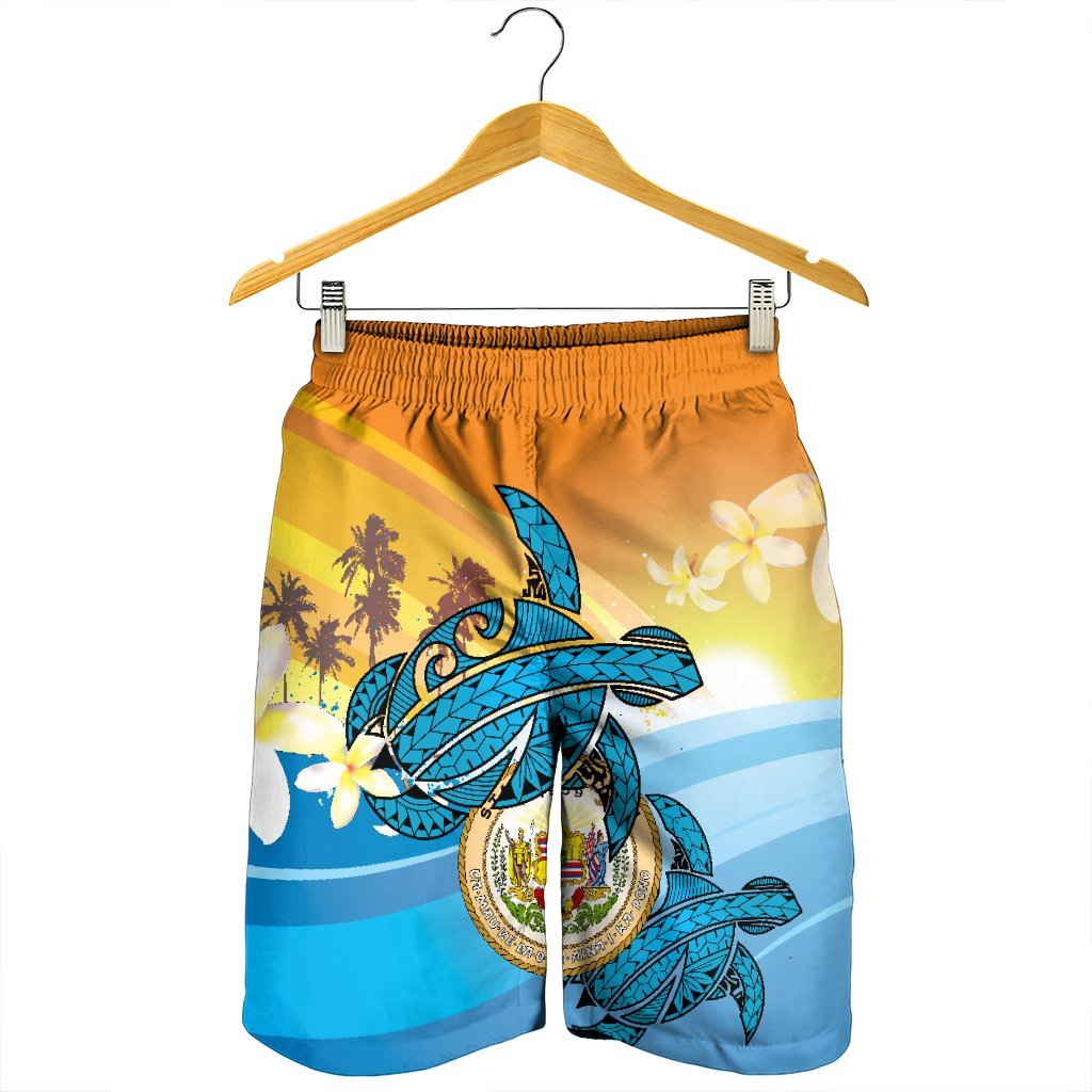 Hawaii Turtle Sea Cost Of Arm Men's Shorts - AH - Polynesian Pride