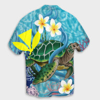 Hawaii Turtle Sea Cotral Polynesian Hawaiian Shirt - AH - Polynesian Pride