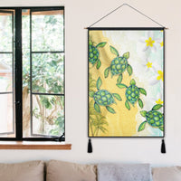 Hawaii Turtle Sea Hibiscus Coconut Tree Hanging Poster - AH - Polynesian Pride