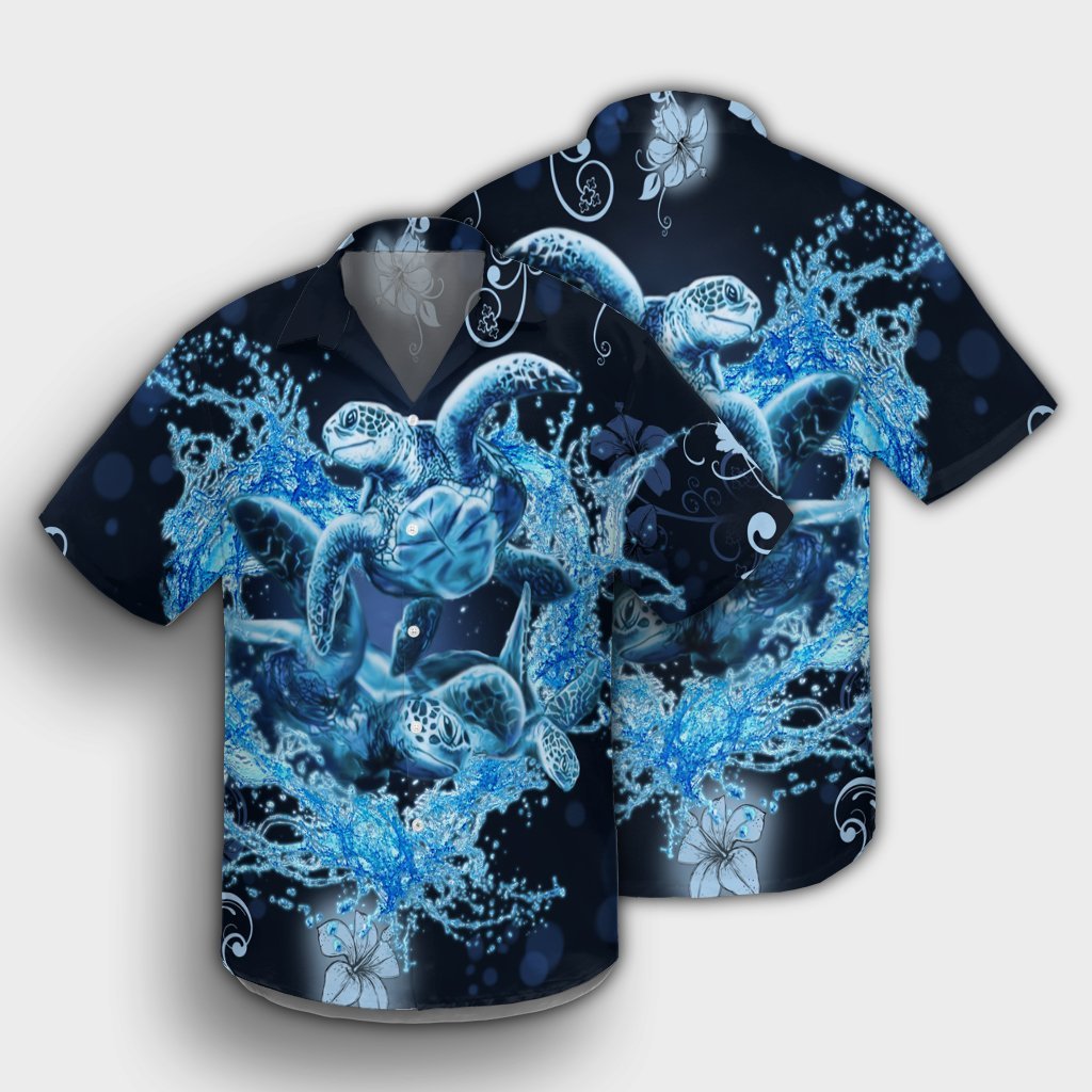 Hawaii Turtle Sea Ohana Hawaiian Shirt - AH - Polynesian Pride