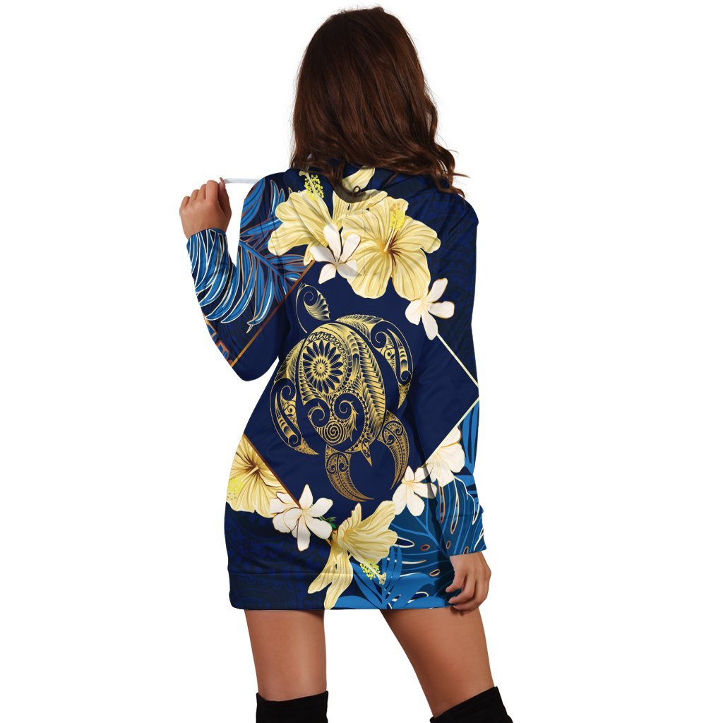 Hawaii Turtle Tropical Hoodie Dress - Taha Style - AH - Polynesian Pride