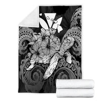 Hawaii Turtle Wave Polynesian Premium Blankets - Hey Style White - AH - Polynesian Pride