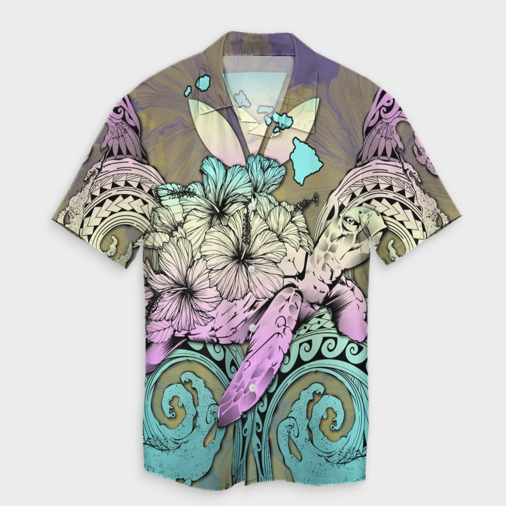 Hawaii Turtle Wave Polynesian Hawaiian Shirt - Hey Style Yellow - AH Unisex Black - Polynesian Pride