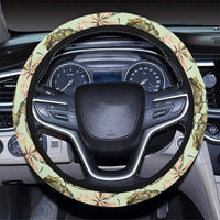 Hawaii Vintage Tropical Jungle Leaves Orchid Bird Hawaii Universal Steering Wheel Cover with Elastic Edge - Polynesian Pride