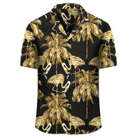 Hawaii Watercolor Flamingos Palm Trees Beautiful Seamless Hawaiian Shirt - Polynesian Pride